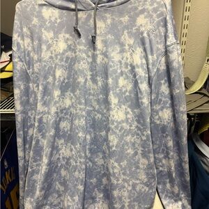 Rhoback Blue and White Tie-Dye Hoodie